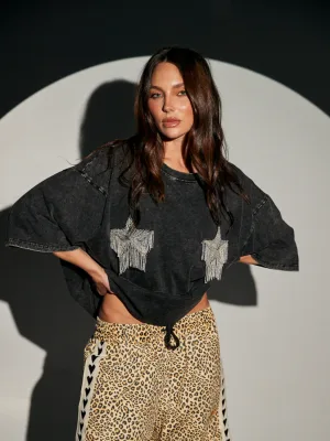 Sparkle Titty Tee Black