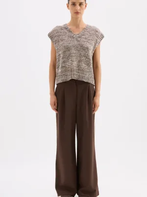 Mila Knit Vest Walnut Sparkle