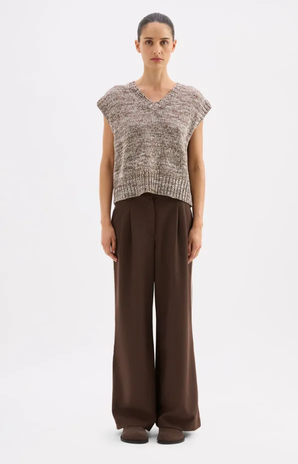 Mila Knit Vest Walnut Sparkle