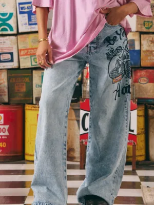 Mermaid Racing Denim Jeans