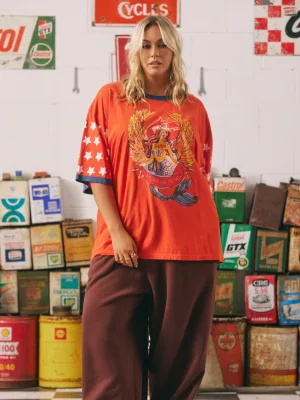 The Very Oversized Vintage Dream Big Brenda Tee Red