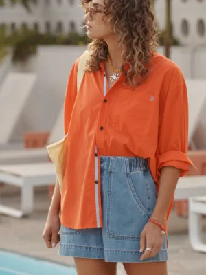 Peta Oversized Shirt Flame Vacay