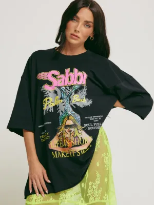The Very Oversized Life Is Short Tee Black