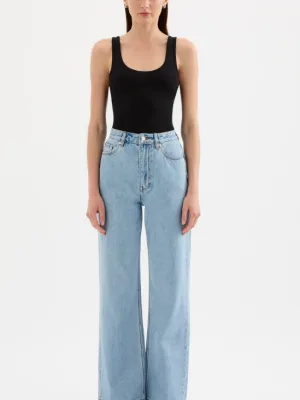Organic Relaxed Leg Jean Soft Blue