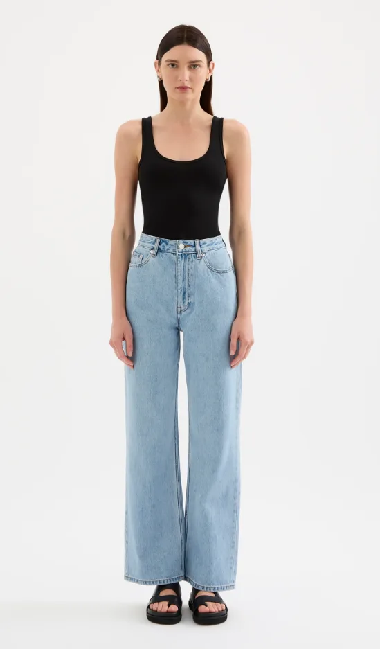 Organic Relaxed Leg Jean Soft Blue