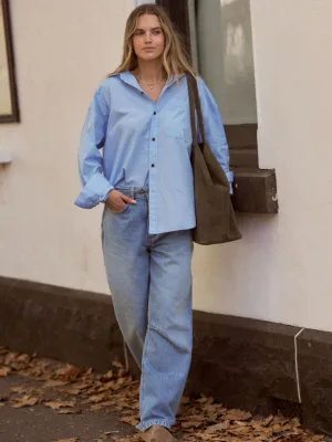 Peta Oversized Shirt Sky Blue