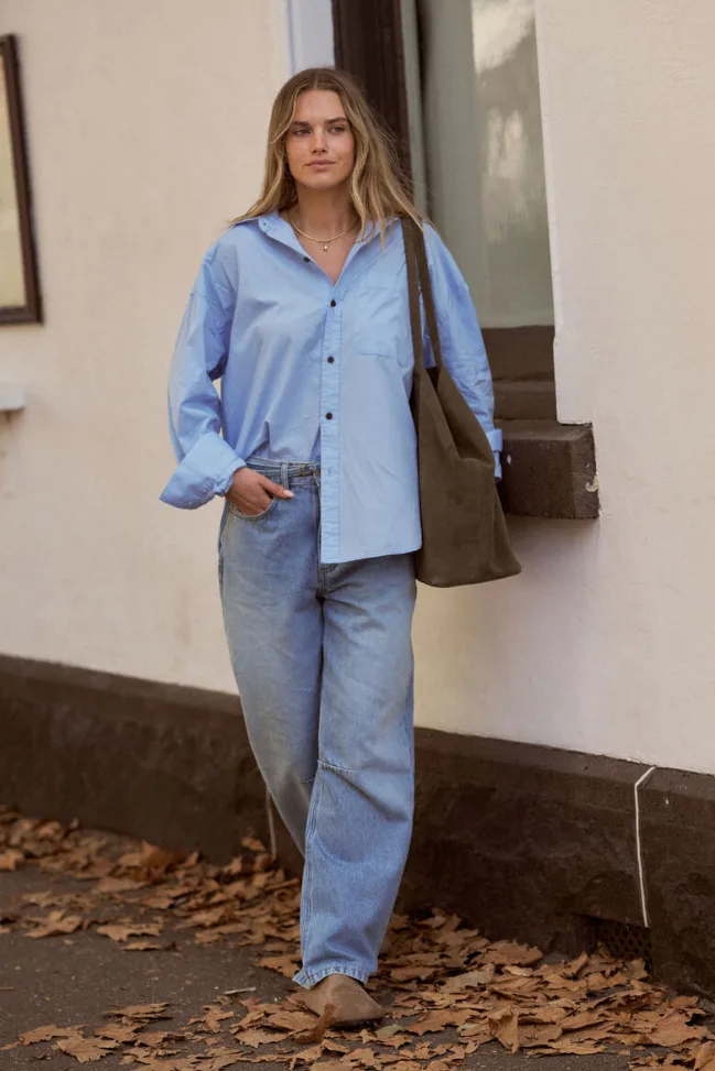 Peta Oversized Shirt Sky Blue