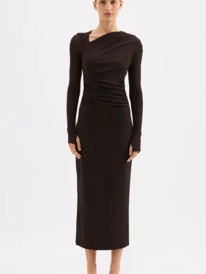 Marti Mesh Maxi Dress Espresso