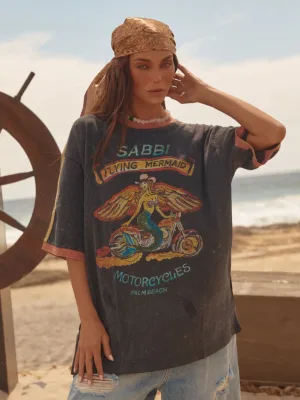 The Flying Mermaid Tee - Black