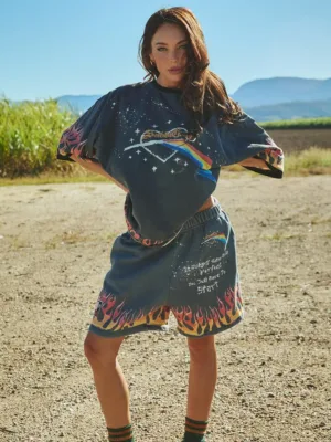 Flaming Prism Tee - Black