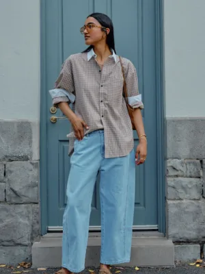 Peta Oversized Shirt Teffee Check