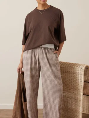 The Lounge Pant Toffee Check
