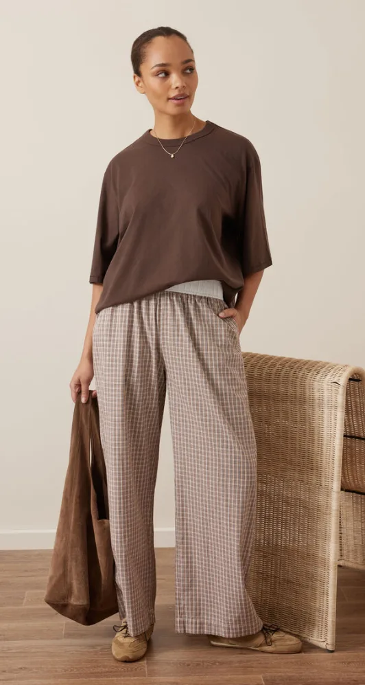 The Lounge Pant Toffee Check