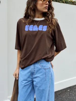 Luna Relaxed Tee Chocolate Ceres Abstract