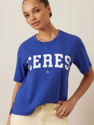 Stevie Slouch Tee Polo Blue Marshmallow Varsity