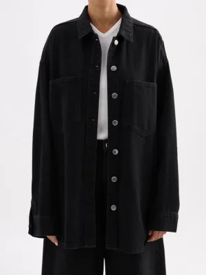 Organic Denim Shirt Vintage Black