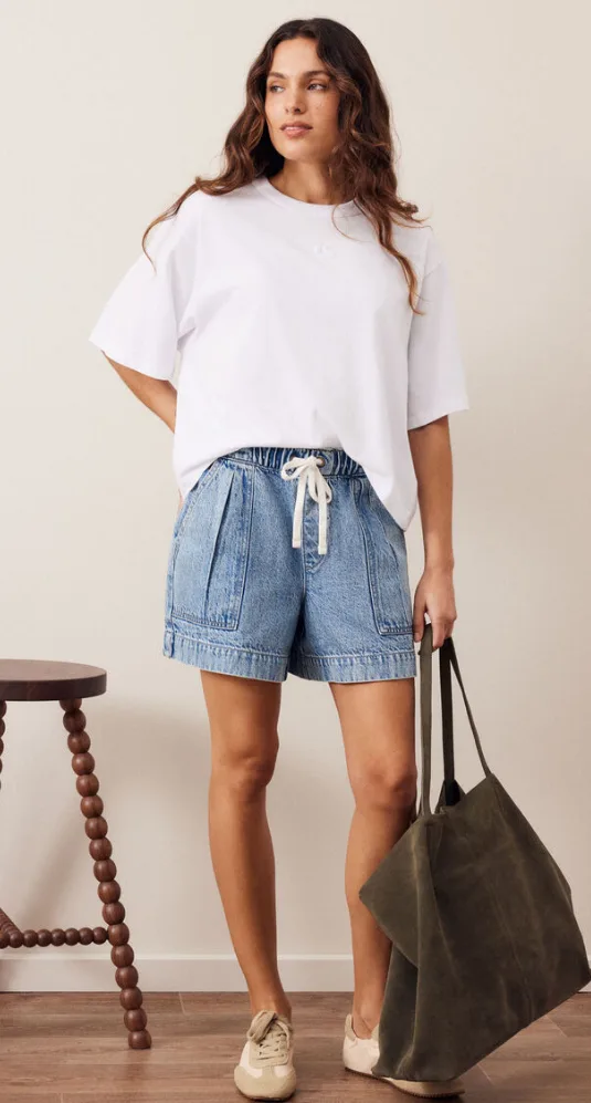Darcy Relaxed Everyday Short Washed Vintage Blue