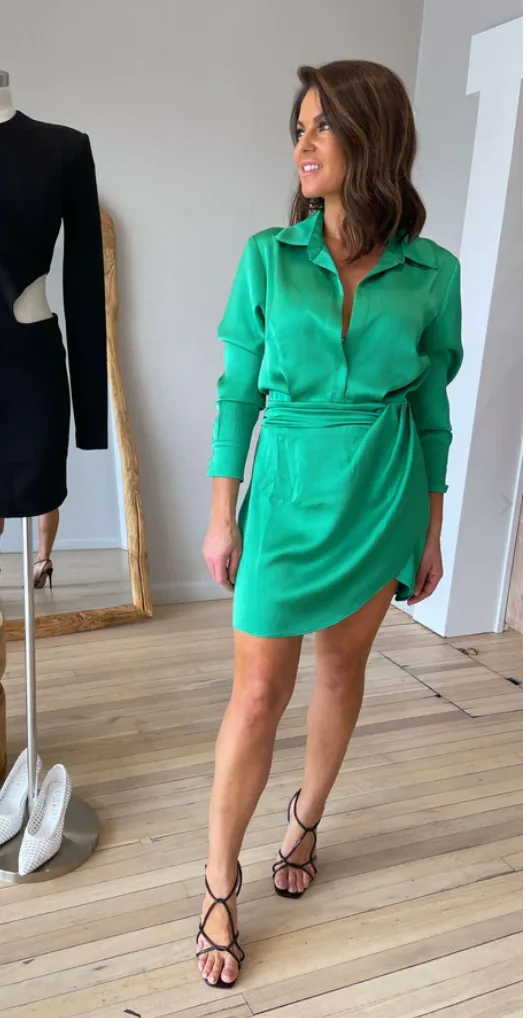 Allegra Shirt Dress - Green