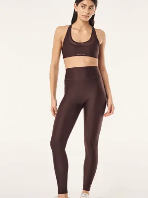 Fairmont Full Length Legging - Dark Plum Shine