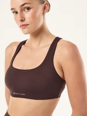 Signature Scoop Sports Bra - Dark Plum