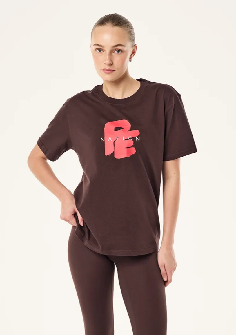 Tidal Relaxed Tee - Dark Plum