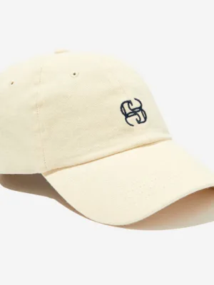 Pip Everyday Cap Ecru Navy Stitch