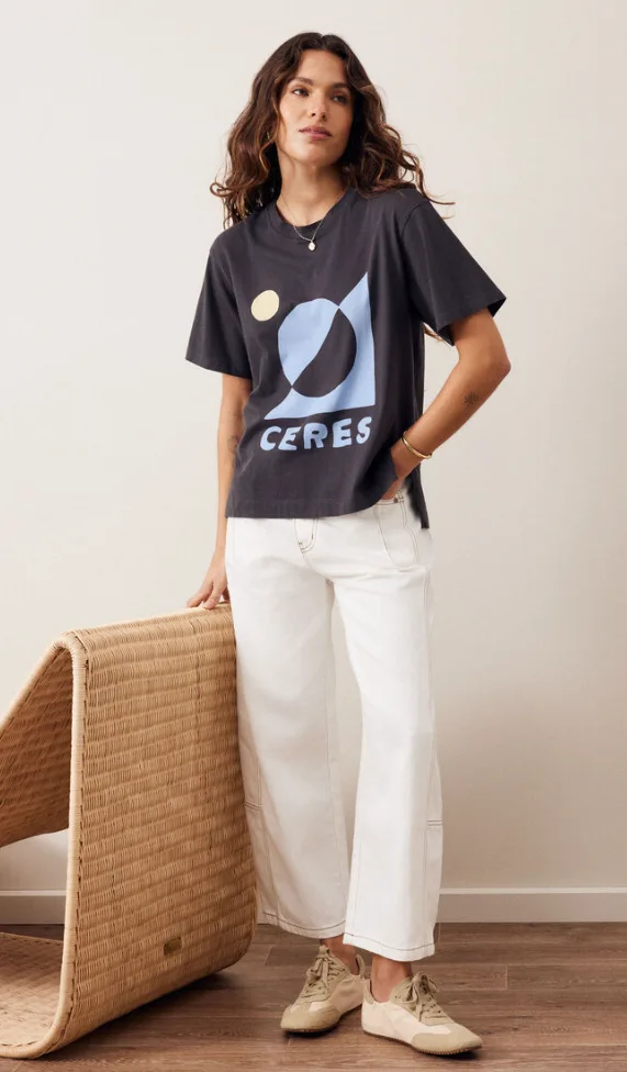 Stevie Slouchy Tee Phantom Ceres Moon