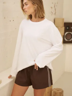 Mila Short Choclate TBC Side Stripe