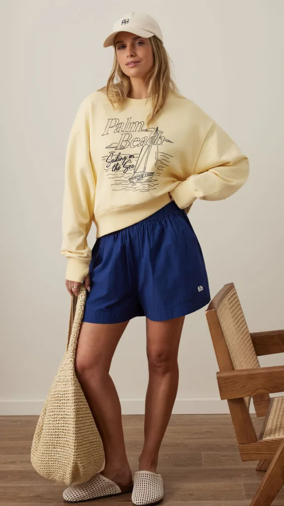 Mila Short Prussian Blue