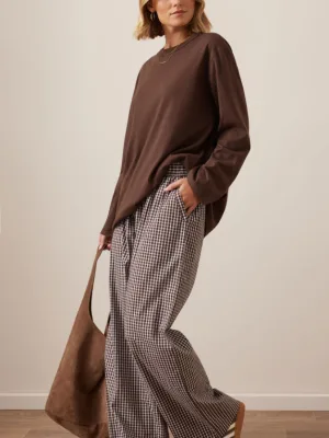 The Lounge Pant Chocolate Check
