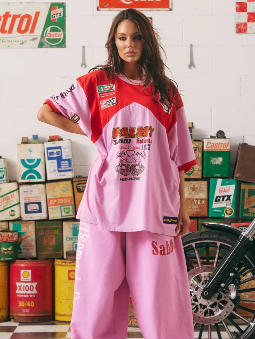 Mermaid Racing Tee Pink