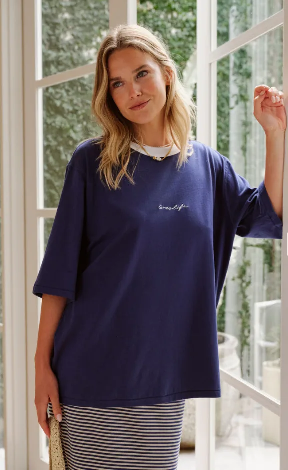 Luna Relaxed Tee Prussian Blue