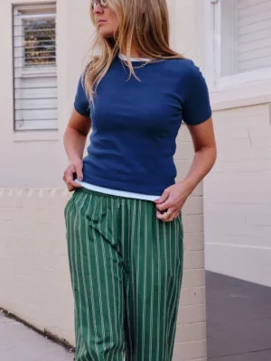 Luella Rib Tee Prussian Blue