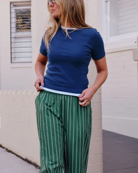 Luella Rib Tee Prussian Blue