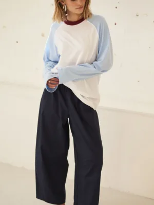 Bella Barrel Pant True Navy
