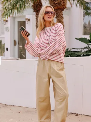 Bella Barrel Pant Burnt Butter