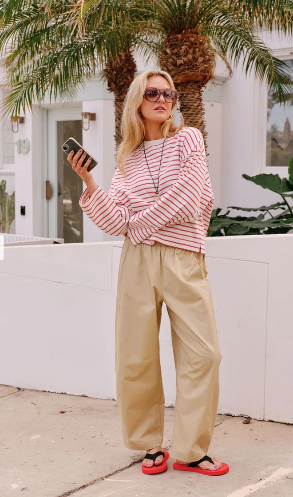 Bella Barrel Pant Burnt Butter