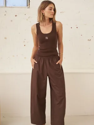 Bella Barrel Pant Brunette