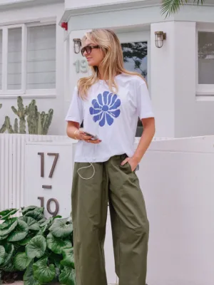 Bella Barrel Pant Washed Olive