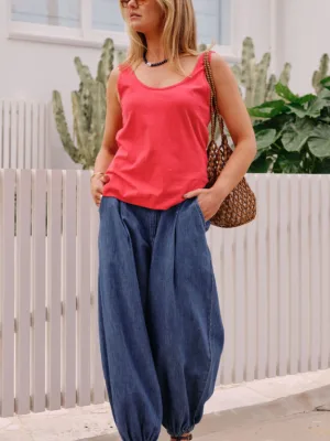 Anika Ballon Pant True Indigo