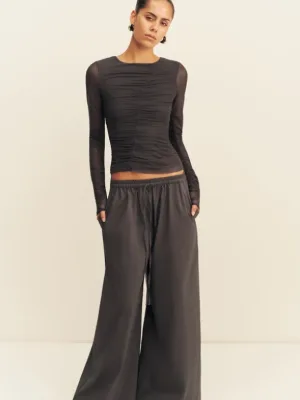 Campbell Wide Leg Drawstring Pant Shadow