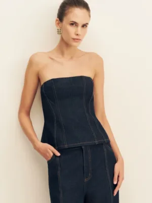 Rita Strapless Bustier Deep Indigo