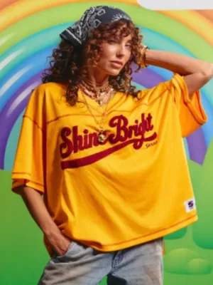 The Shine Bright Mesh Tee Yellow