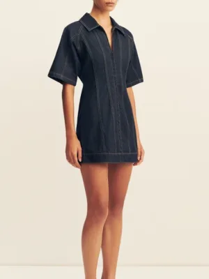 SS Structured Mini Dress Deep Indigo