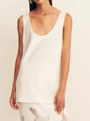 Scoop Neck Top Ivory