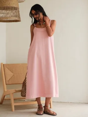 Remy Strappy Midi Dress Blossom Pink