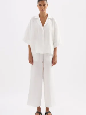 Lounge Linen Shirt White