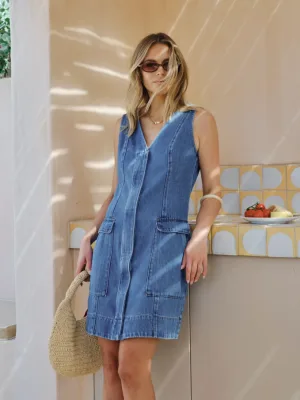 Taylor Denim Mini Dress Fresh Indigo