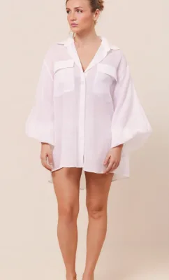 Lillian Shirt - White Ramie
